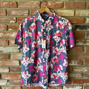 Chubbies Men's Tropical Floral Shirt - Blue and Pink
